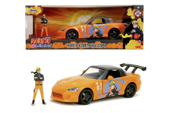 Imagine Jada Naruto Shippuden set figurină Naruto și mașinuță metalică Honda 2001 S2000 scară 1:24