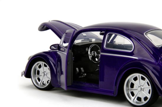 Imagine Jada Wednesday set mașinuță metalică Volkswagen Beetle 1:24 și figurină metalică Wednesday 7 cm