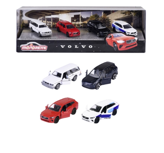 Imagine MAJORETTE PREMIUM CARS SET 4 MASINI VOLVO V90 SCARA 1:64