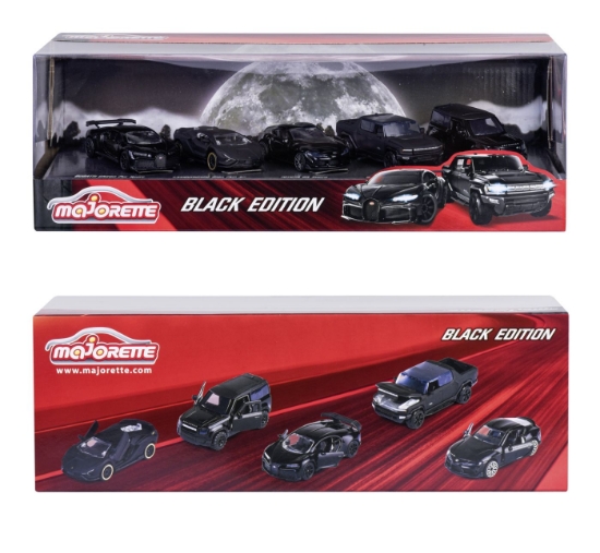Imagine MAJORETTE SET 5 MASINUTE BLACK EDITION 2.0 GIFTPACK