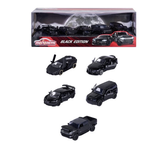 Imagine Majorette set 5 mașinuțe Black Edition 2.0 Giftpack