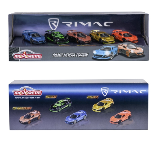 Imagine MAJORETTE SET 5 MASINUTE RIMAC NEVERA EDITION GIFTPACK