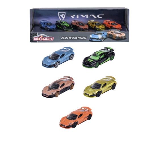 Imagine Majorette set 5 mașinuțe Rimac Nevera Edition Giftpack