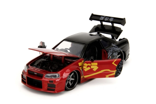 Imagine Jada Godzilla mașinuță metalică Nissan Skyline GTR scară 1 la 24