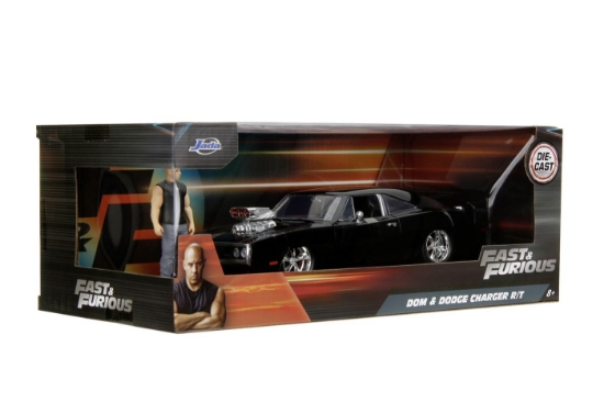 Imagine JADA FAST AND FURIOUS SET FIGURINA DOM SI MASINUTA METALICA DODGE CHARGER 1970 SCARA 1 LA 24