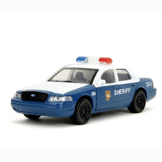 Imagine Jada The Walking Dead Rick Grimes mașinuță metalică Ford Crown Victoria scară 1:32