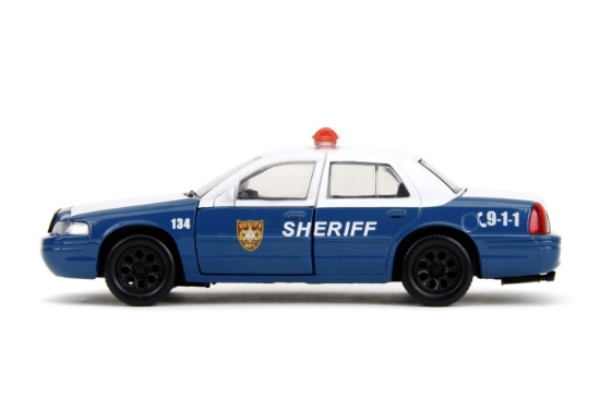 Imagine Jada The Walking Dead Rick Grimes mașinuță metalică Ford Crown Victoria scară 1:32