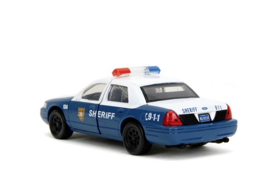 Imagine Jada The Walking Dead Rick Grimes mașinuță metalică Ford Crown Victoria scară 1:32