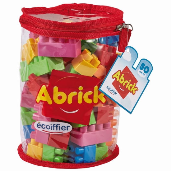 Imagine Ecoiffier Abrick Set de construit multicolor 50 piese