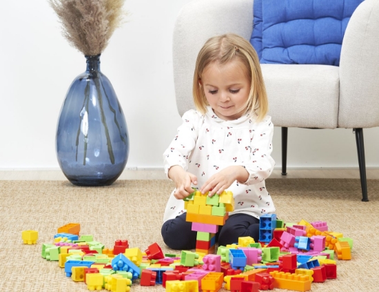 Imagine Ecoiffier Abrick Set de construit multicolor 50 piese