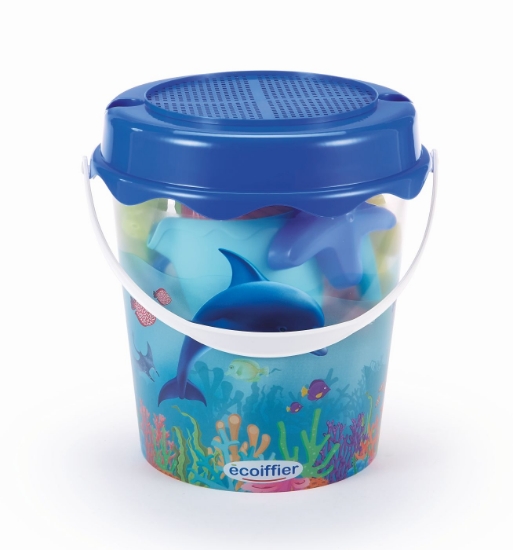 Imagine ECOIFFIER GALETUSA CU 12 ACCESORII PENTRU NISIP 21CM