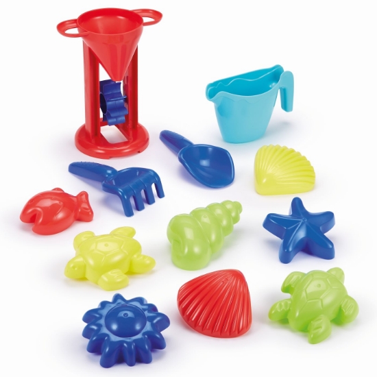 Imagine Ecoiffier găletușă cu 12 accesorii pentru nisip, 21 cm