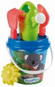Imagine Ecoiffier găletușă Koala cu accesorii de nisip, 17 cm