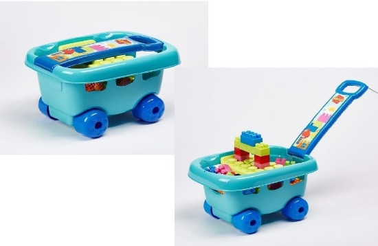 Imagine Ecoiffier Abrick set construcție în cărucior