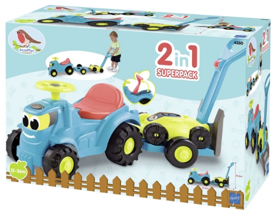 Imagine ECOIFFIER SET TRACTOR RIDE CU REMORCA SI COSITOARE