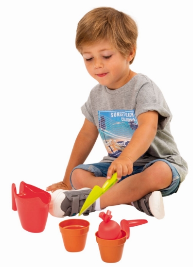 Imagine Ecoiffier set roabă cu mașină de tuns iarba