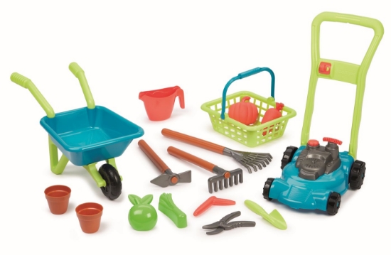 Imagine Ecoiffier set roabă cu mașină de tuns iarba