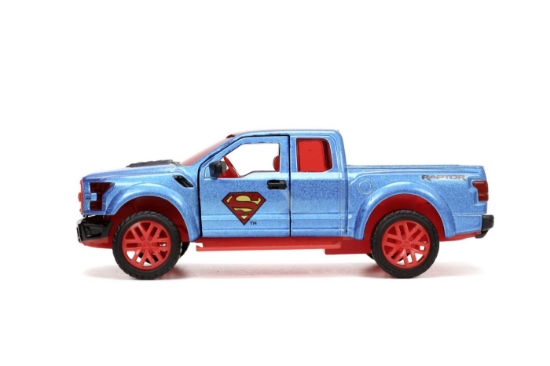 Imagine Jada DC set figurină metalică Superman și mașinuță 2017 Ford F-150 Raptor scara 1:32