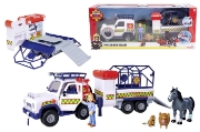 Imagine Pompierul Sam vehicul salvare animale cu figurine și remorcă