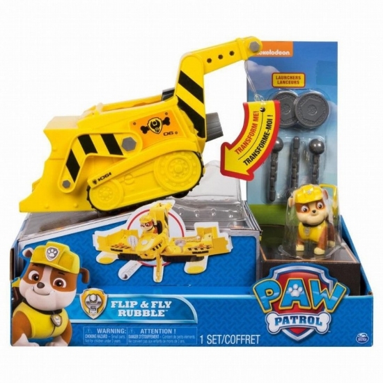 Imagine SET DE JOACA SPIN MASTER PAW PATROL VEHICUL FLIP AND FLY RUBBLE