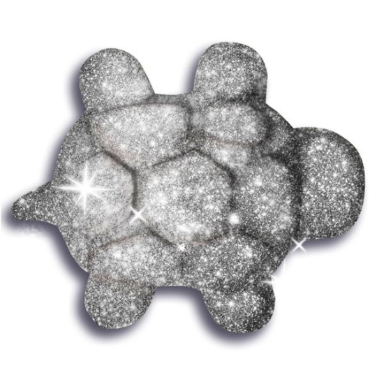 Imagine NISIP KINETIC METALE SI MINERALE STRALUCITOARE ARGINTIU