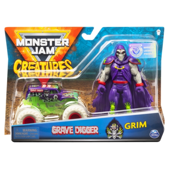 Imagine Monster Jam macheta Groparul și Grim