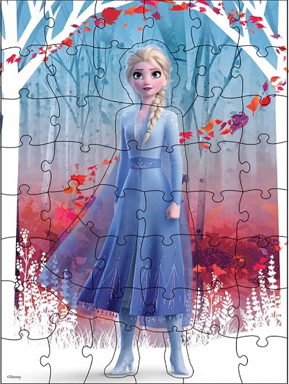 Imagine Puzzle surpriză Frozen2 cu 48 piese în cutie diamant