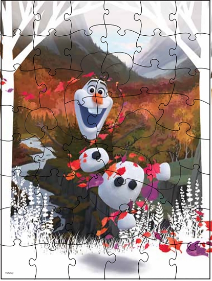 Imagine Puzzle surpriză Frozen2 cu 48 piese în cutie diamant