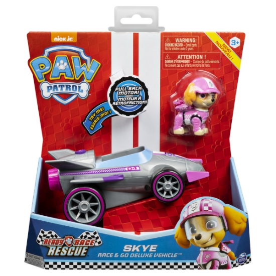 Imagine PATRULA CATELUSILOR SKYE MASINA DE CURSE CU SUNETE SI MOTOR PULL-BACK