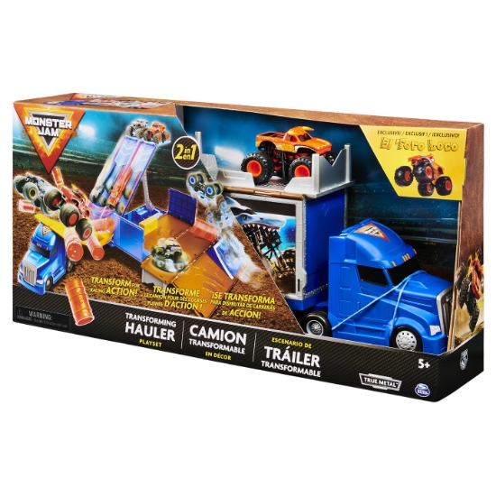 Imagine MONSTER JAM SET DE JOACA CAMIONUL CONVERTIBIL IN ARENA