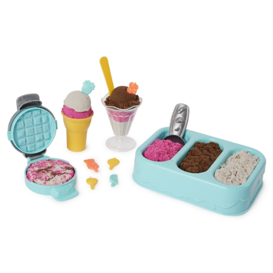Imagine  Kinetic Sand set înghețată și prăjiturele colorate și parfumate