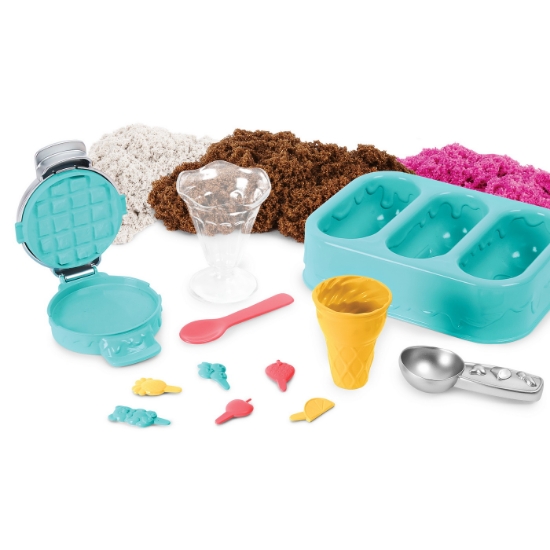Imagine  Kinetic Sand set înghețată și prăjiturele colorate și parfumate