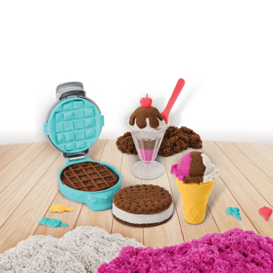 Imagine  Kinetic Sand set înghețată și prăjiturele colorate și parfumate