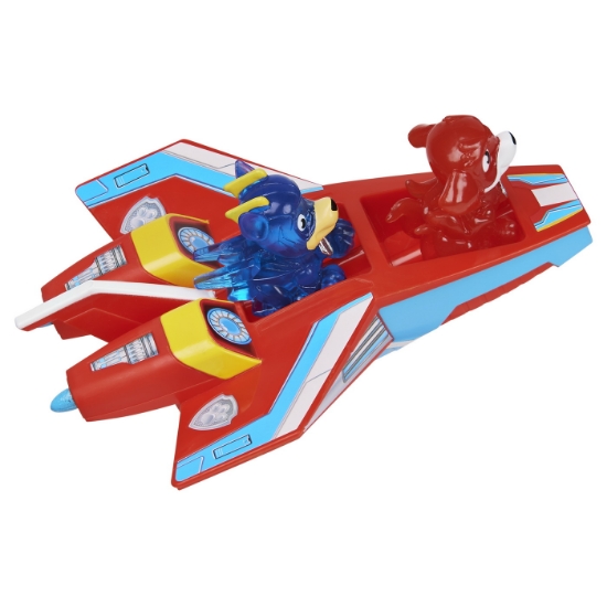 Imagine Patrula Căţeluşilor avion cu figurinele Chase și Marshall