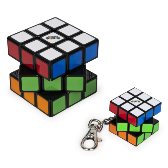 Imagine Set Cub Rubik 3x3 clasic și breloc originale