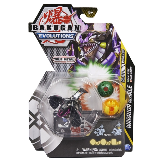 Imagine BAKUGAN PLATINUM POWERUP S4 WARRIOR WHALE NANO FURY SI NANO SLEDGE