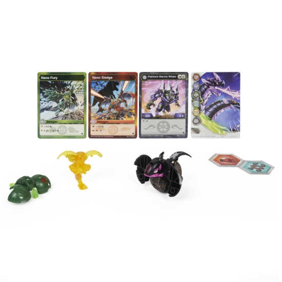 Imagine BAKUGAN PLATINUM POWERUP S4 WARRIOR WHALE NANO FURY SI NANO SLEDGE