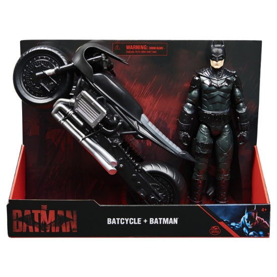 Imagine BATMAN FILM MOTOCICLETA LUI BATMAN SI FIGURINA BATMAN 30CM