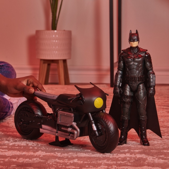 Imagine Batman film motocicleta lui Batman și figurină Batman 30 cm