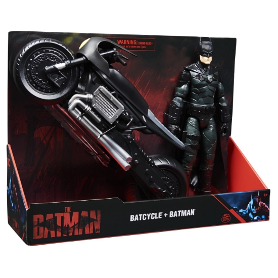 Imagine Batman film motocicleta lui Batman și figurină Batman 30 cm