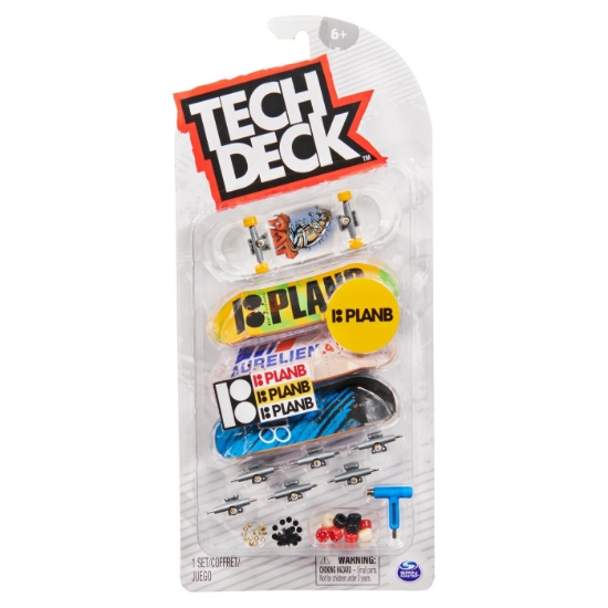 Imagine TECH DECK PACHET 4 PIESE FINGERBOARD I: PLANB 9.6CM