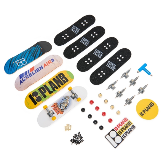 Imagine Tech Deck pachet 4 piese fingerboard Plan B 9.6 cm