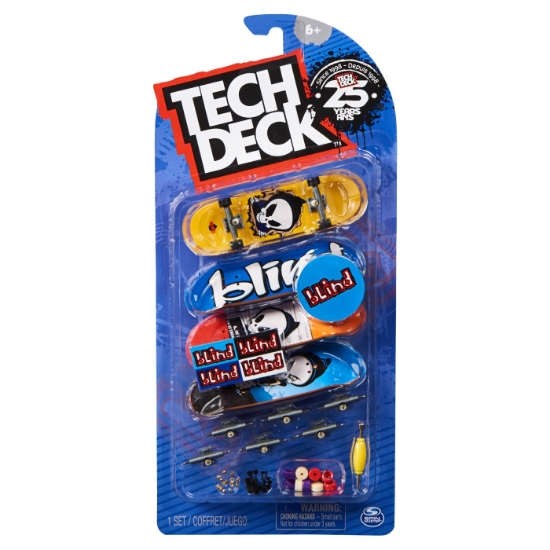 Imagine TECH DECK PACHET 4 PIESE FINGERBOARD BLIND 9.6CM 
