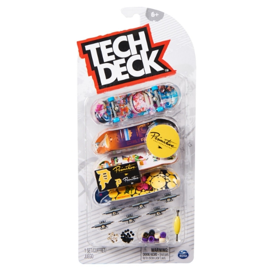 Imagine TECH DECK PACHET 4 PIESE FINGERBOARD PRIMITIVE 9.6CM 