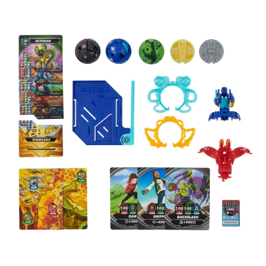 Imagine BAKUGAN SET DE LUPTA NILLIOUS, MANTID, BRUISER, OCTOGAN SI TROX