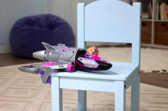 Imagine Patrula Cățelușilor vehicul transformator Skye Mighty Movie Jet