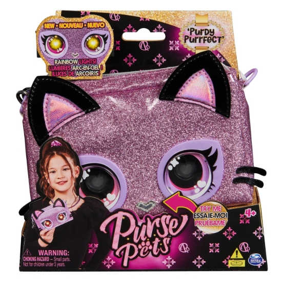Imagine PURSE PETS RAINBOW LIGHTS GENTUTA INTERACTIVA PURDY PURRFECT