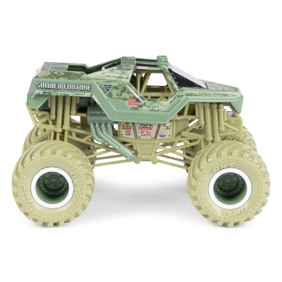 Imagine Monster Jam mașinuță metalică Soldier Fortune scara 1 la 24
