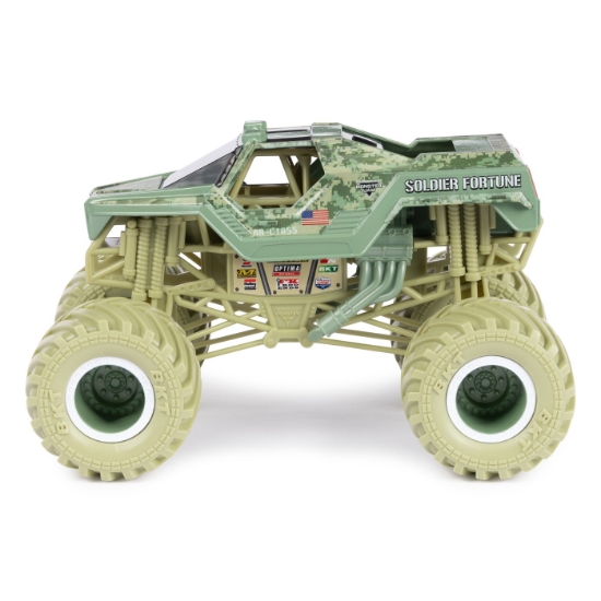 Imagine Monster Jam mașinuță metalică Soldier Fortune scara 1 la 24