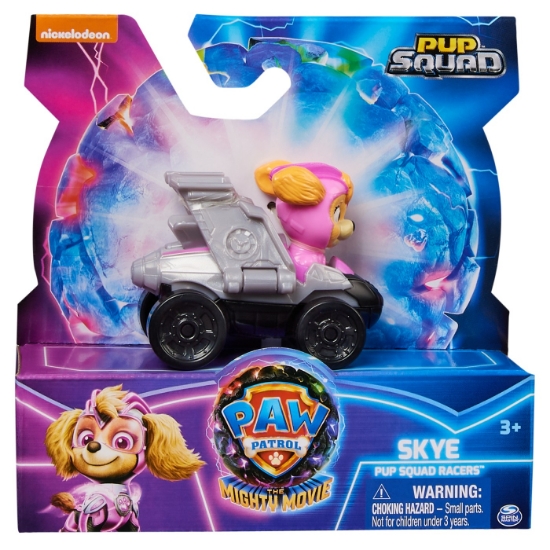 Imagine PATRULA CATELUSILOR PUP SQUAD RACERS VEHICUL METALIC SKYE SCARA 1:55